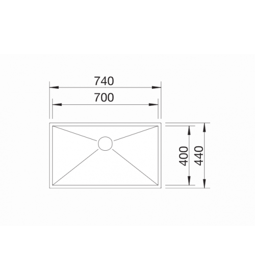 Blanco铂浪高不锈钢台上台下水槽ZEROX 700-IF 521592